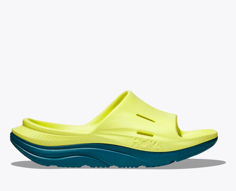 HOKA Ora Recovery Slide 3 Evening Primrose/ Deep Lagoon - J-Michael