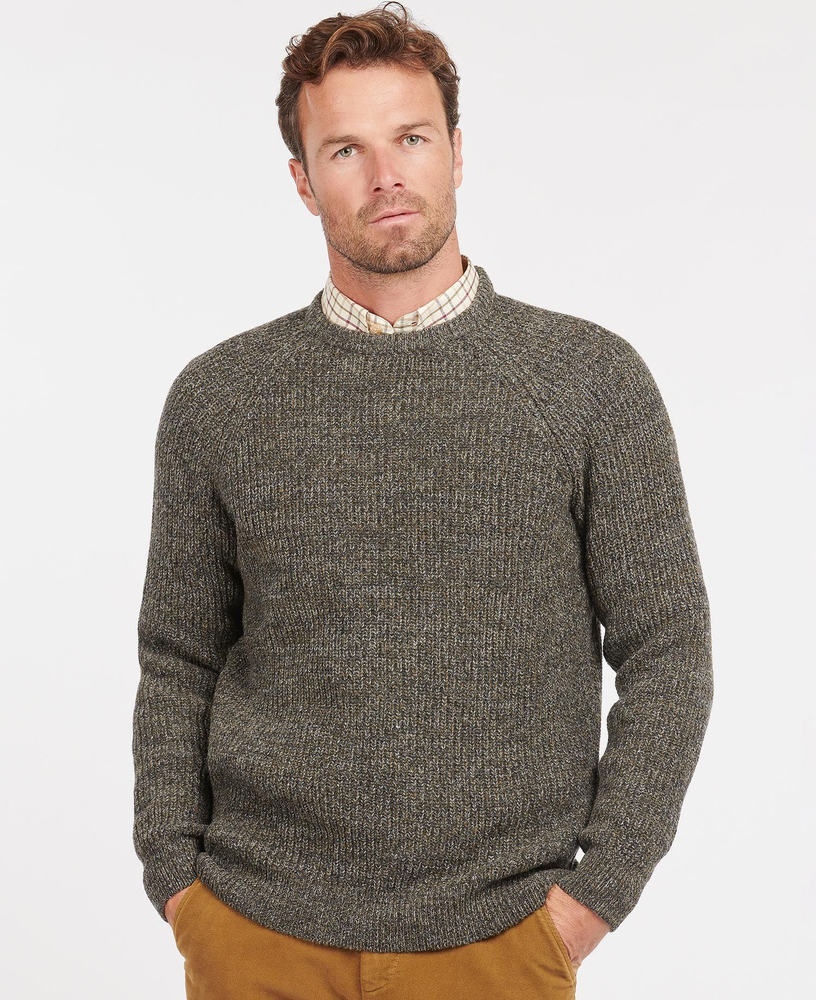 Barbour Men's Barbour Horseford Crew Neck Jumper Olive - J-Michael