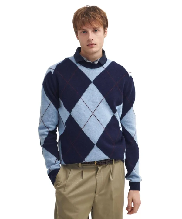Barbour Men's Sutherwell Arglye Crew Neck Sweater