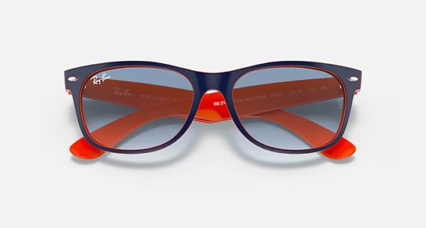 Rayban NEW WAYFARRER BLUE ON ORANGE - Image 5