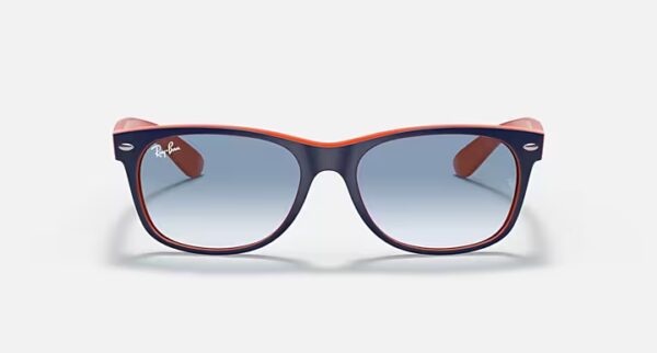 Rayban NEW WAYFARRER BLUE ON ORANGE - Image 4