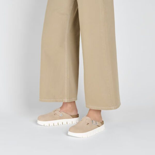 Birkenstock Boston Chunky Suede Leather Sarm sand - Image 5