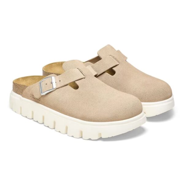 Birkenstock Boston Chunky Suede Leather Sarm sand - Image 4