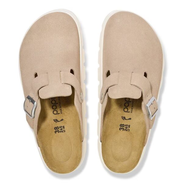 Birkenstock Boston Chunky Suede Leather Sarm sand - Image 3
