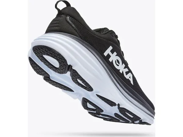 Hoka Men's Wide Bondi 8 Black/ White - Image 4