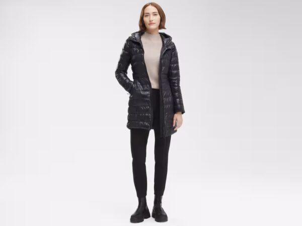 Canada Goose Women Cypress Hooded Jacket BLACK DISC