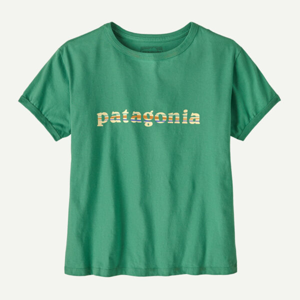 Patagonia Women '73 Text Logo Organic Ringer Tee