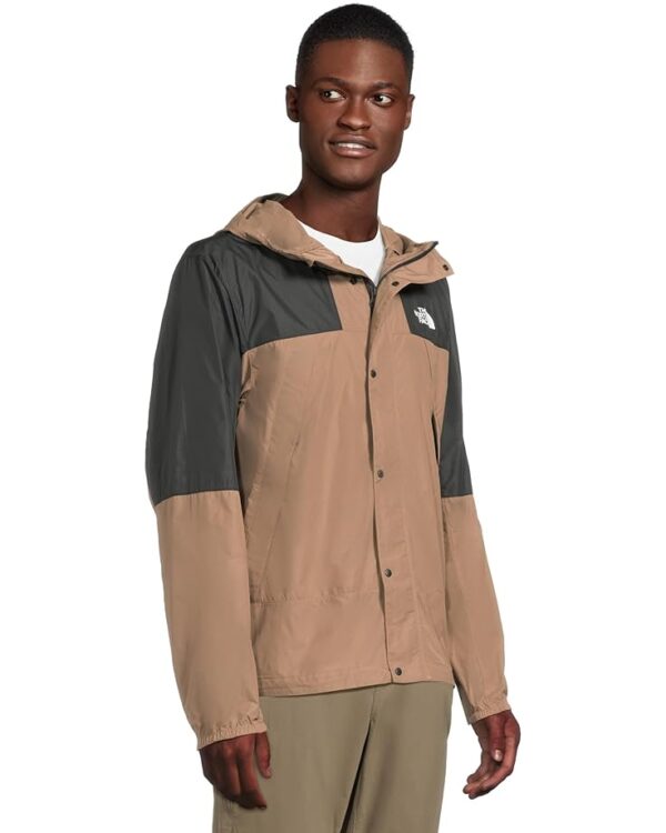 The North Face Men's MOUNTAIN WIND JACKET Latte-TNF Black - Image 4