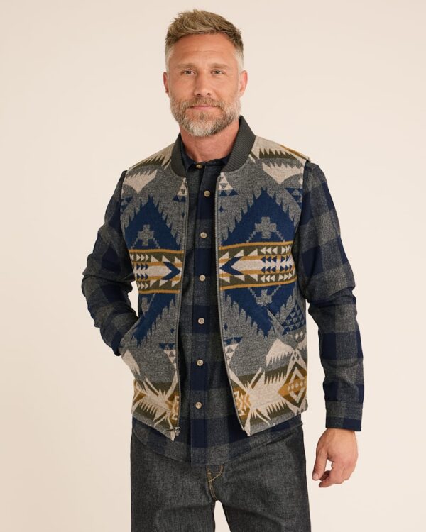Pendleton Men's Colton Quilted Zip Vest Nehalem Grey - Image 3