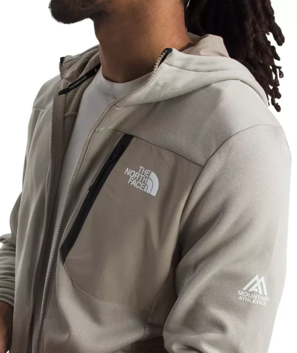 The North Face Men's Mountain Athletics Full Zip Fleece Cavern Grey/ Cavern Grey - Image 2