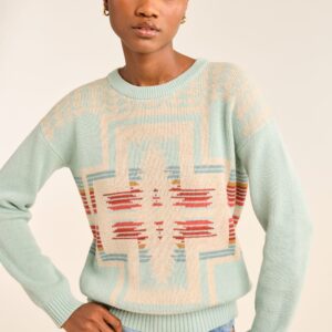 Pendleton Women's Montera Cotton Pullover Grey Mist Multi