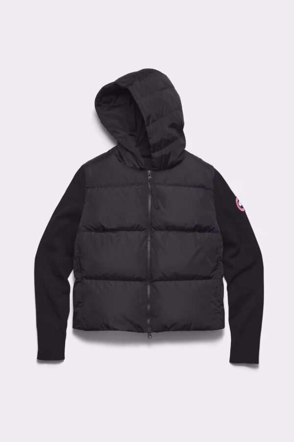 Canada Goose Women's HyBridge wide Quilt Knit Hoody Black