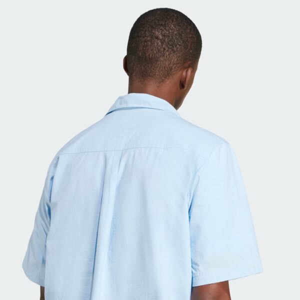 Adidas Men Essentials Seersucker Short Sleeve Shirt - Image 7
