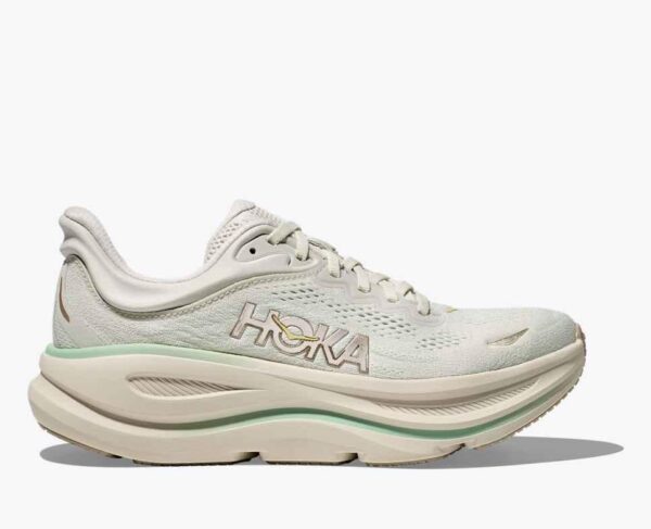 HOKA WOMEN BONDI 9 TRUFFLE SALT / SEA GLASS