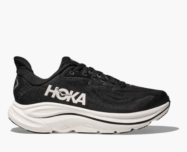 HOKA WOMEN CLIFTON 10 BLACK / WHITE