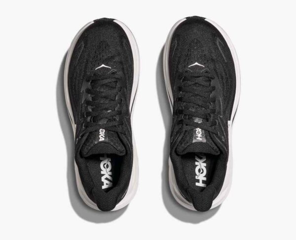 HOKA WOMEN CLIFTON 10 BLACK / WHITE - Image 3