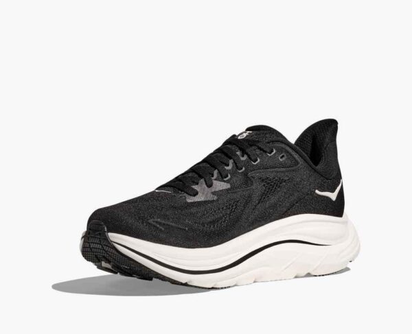 HOKA WOMEN CLIFTON 10 BLACK / WHITE - Image 6