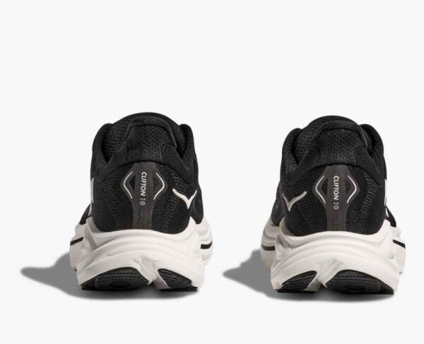 HOKA WOMEN CLIFTON 10 BLACK / WHITE - Image 4