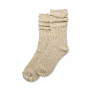 UGG Women's RIB KNIT SLOUCHY CREW SOCK HIBISCUS Socks