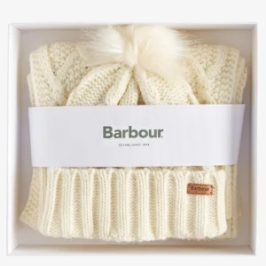 barbour penshaw beanie & scarf gift set