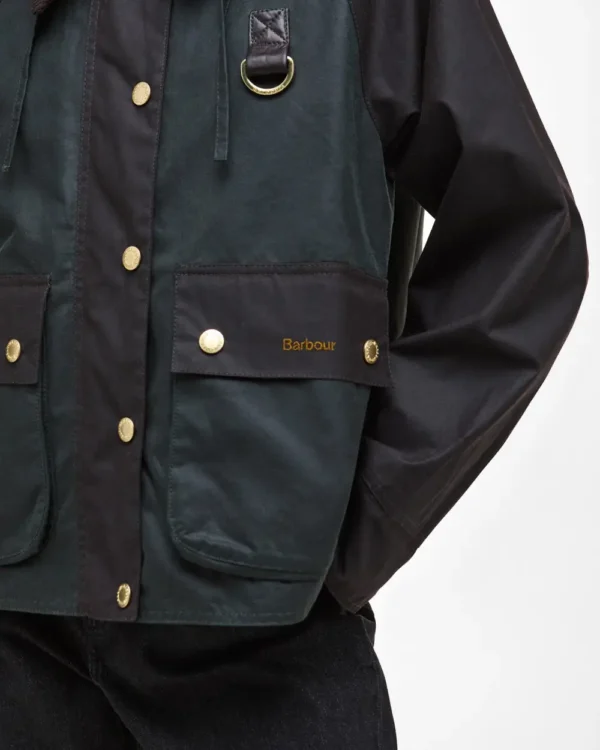 barbour women's reighton wax jacket - Image 7