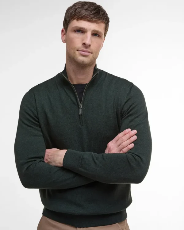 barbour Men's gamlin half zip knitted jumper - Image 5