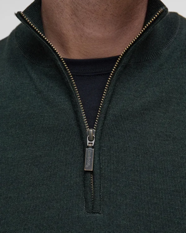 barbour Men's gamlin half zip knitted jumper - Image 4