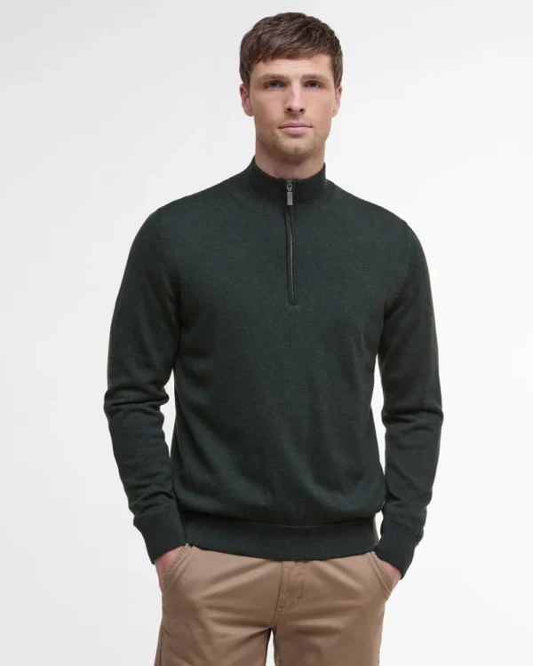 barbour Men's gamlin half zip knitted jumper