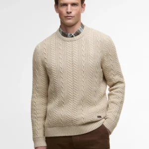 barbour Men's lowfen cable crew
