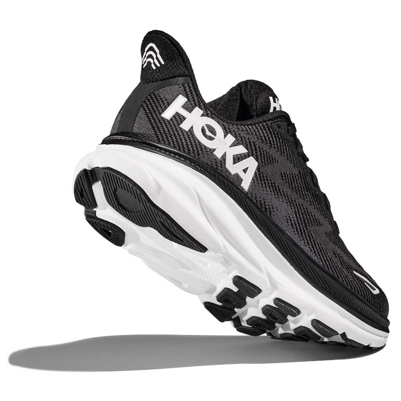 HOKA Men's CLIFTON 9 Black/white - Image 3