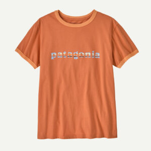 Patagonia Women '73 Text Logo Organic Ringer Tee