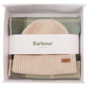 BARBOUR Beanie & Scarf Gift Set SOFT MINT