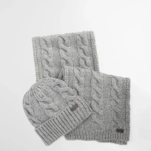 barbour jesmond beanie and scarf gift set