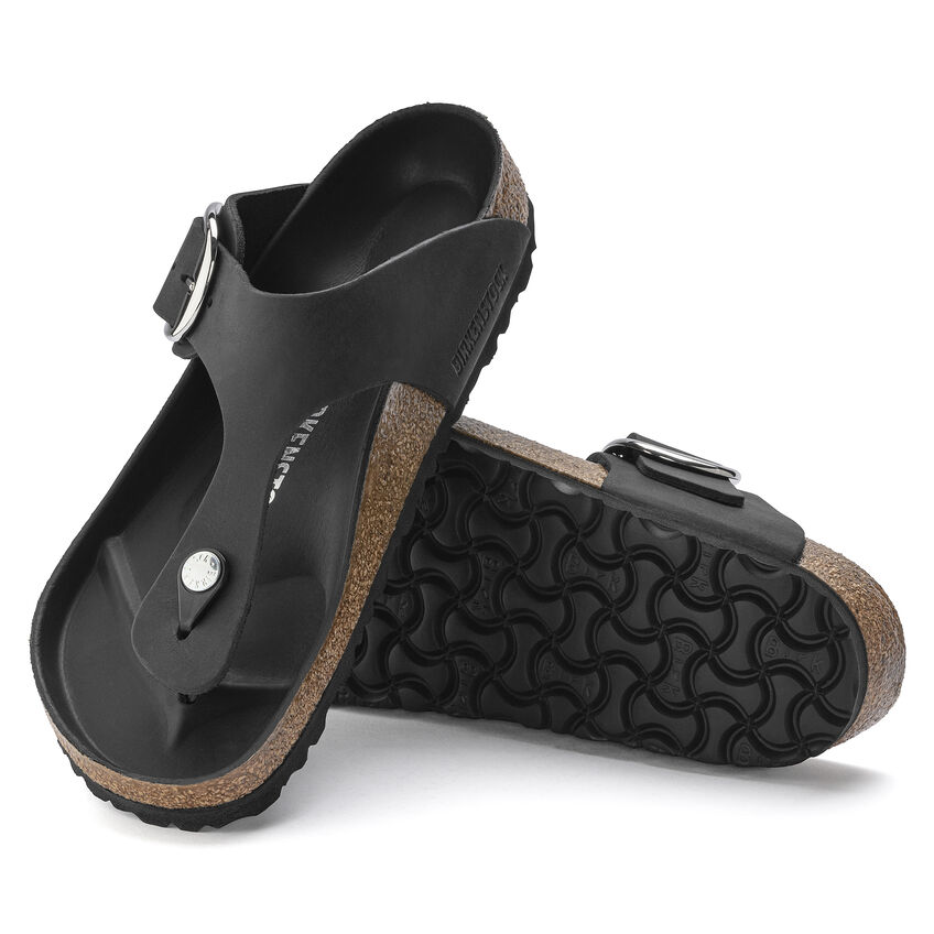 Birkenstock Gizeh Big Buckle Oiled Leather Black - Image 4