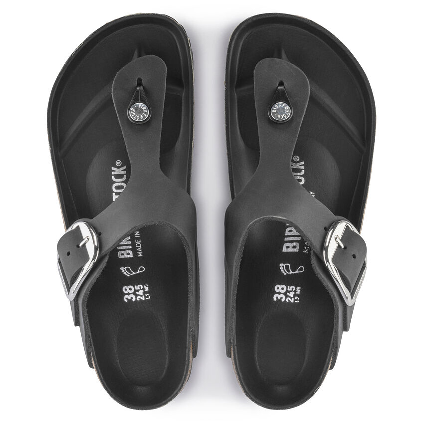 Birkenstock Gizeh Big Buckle Oiled Leather Black - Image 5