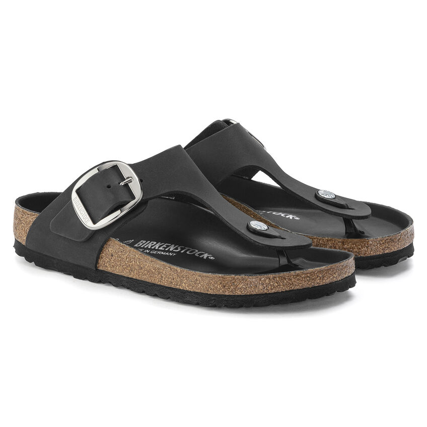 Birkenstock Gizeh Big Buckle Oiled Leather Black - Image 6