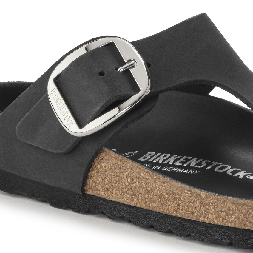 Birkenstock Gizeh Big Buckle Oiled Leather Black - Image 8