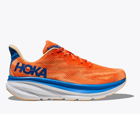 HOKA Men's Clifton 9 Vibrant Orange/ Impala